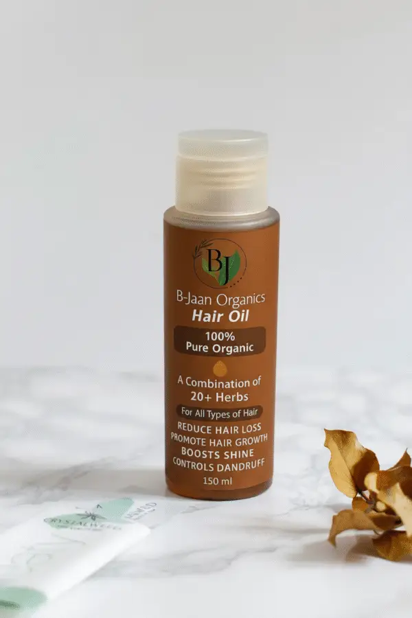 B-Jaan Organics Hair Oil 150ml - 100% pure herbal hair oil for hair growth and dandruff control