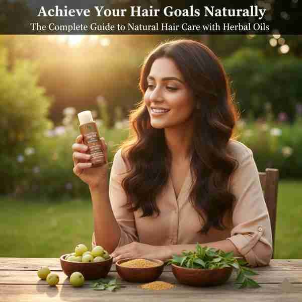 Organic hair growth process showing how natural ingredients help stop hair fall