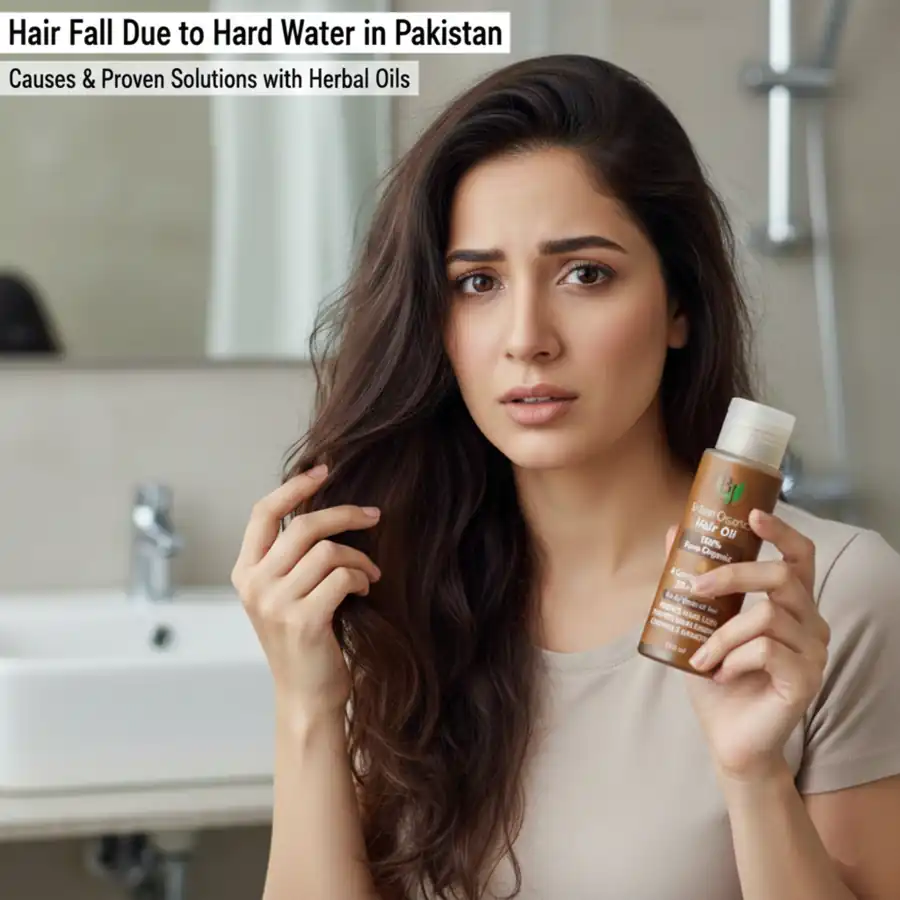 Effects of hard water on hair texture before and after oil treatment